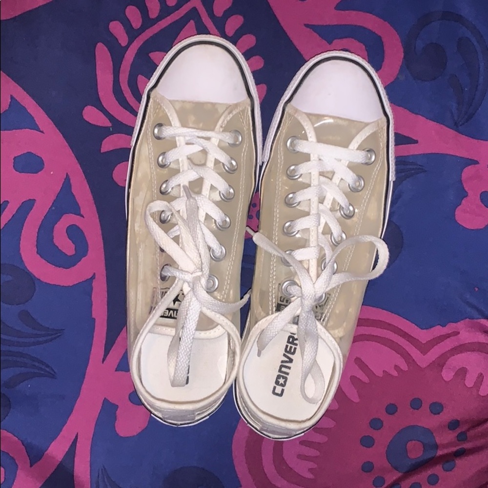 CLEAR CONVERSE WOMENS SIZE 8